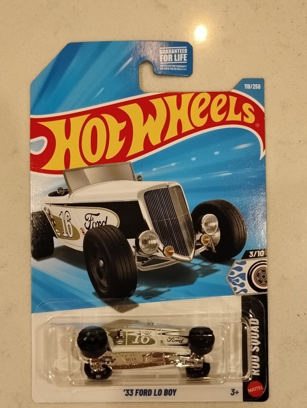 Mattel Hot Wheels '33 Ford Lo Boy - White & Black